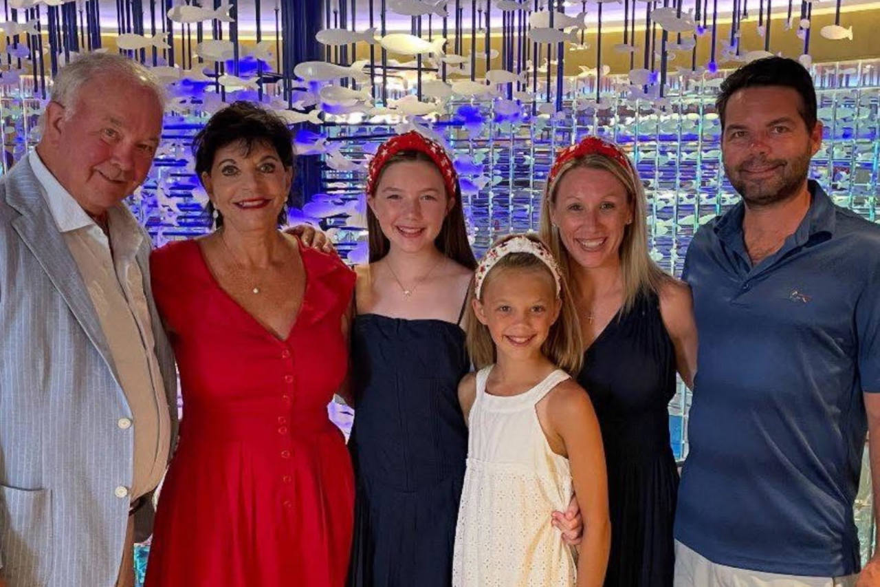 The Harber family earlier this year. From left: Mike, Charlene, Blair, Brooke, Annie and RJ.