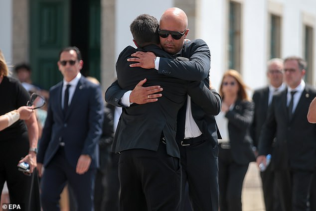 Liverpool FC head coach Arne Slot was one of the mourners at the packed funeral service which was so well attended, those grieving were forced to stand outside 