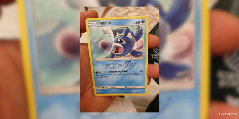 Pokemon Fan Gets A Popplio Card Signed By Pope Leo XIV