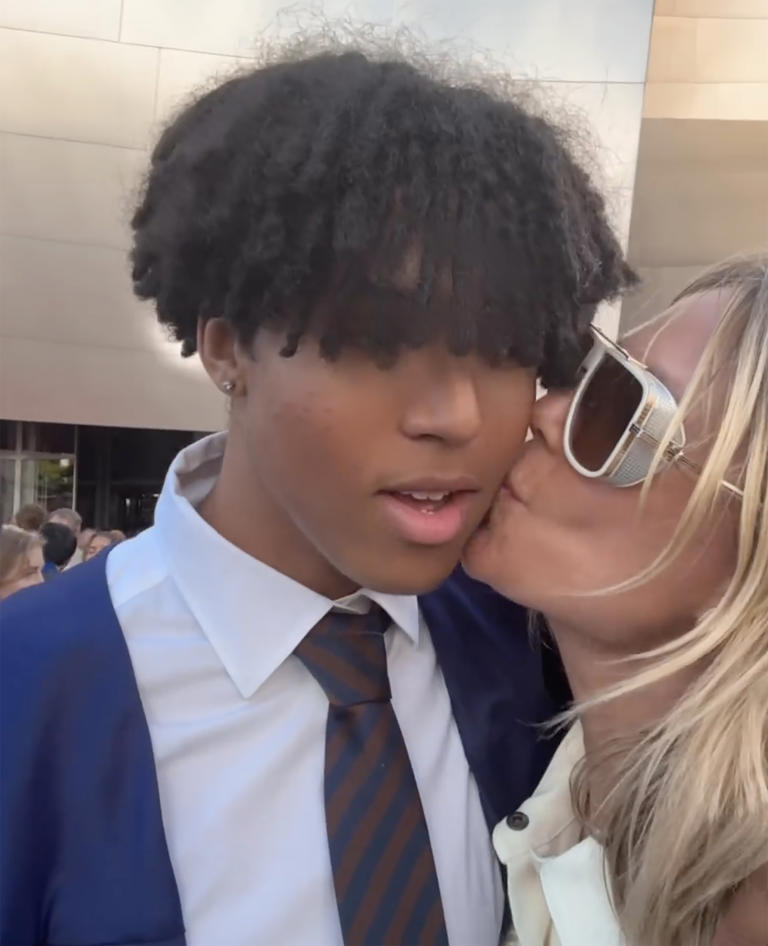 Heidi Klum and Johan on his high school graduation day in June.