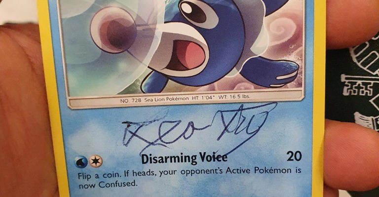 A Pokmon fan got the Pope to sign his Popplio card