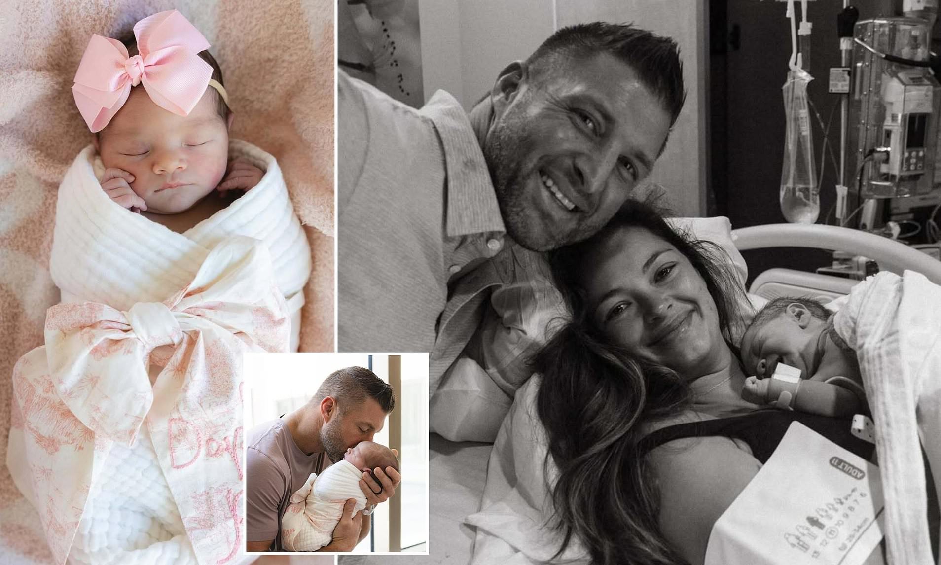 Tim Tebow and Miss Universe wife welcome first child together
