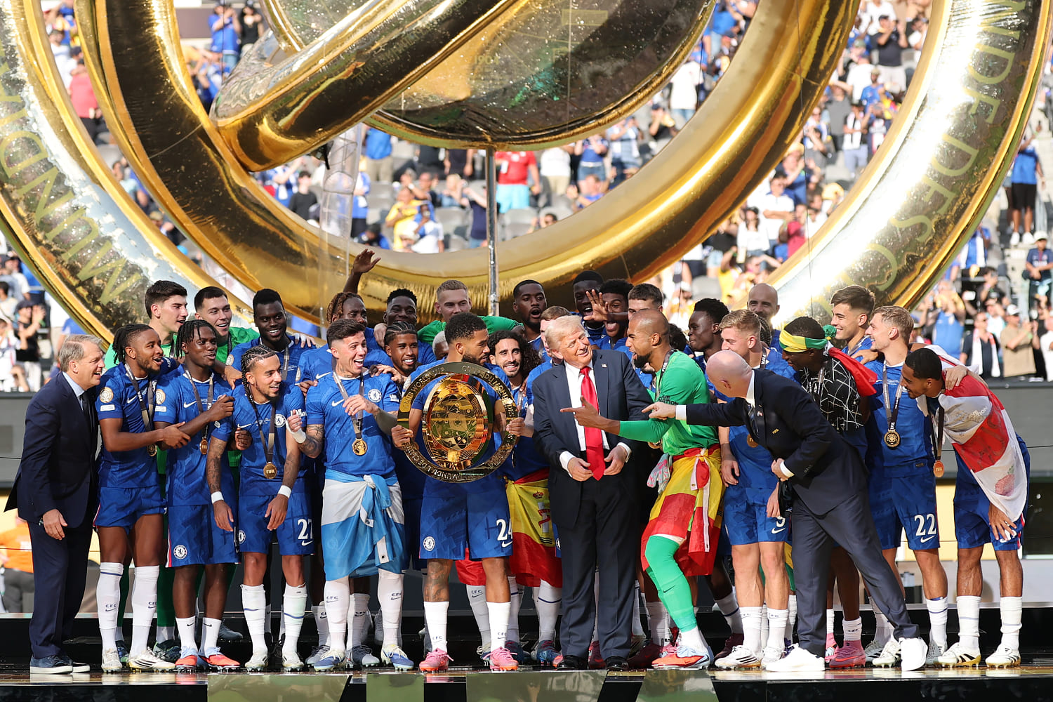 Trump crashes team’s FIFA Club World Cup trophy photo, booed by soccer fans