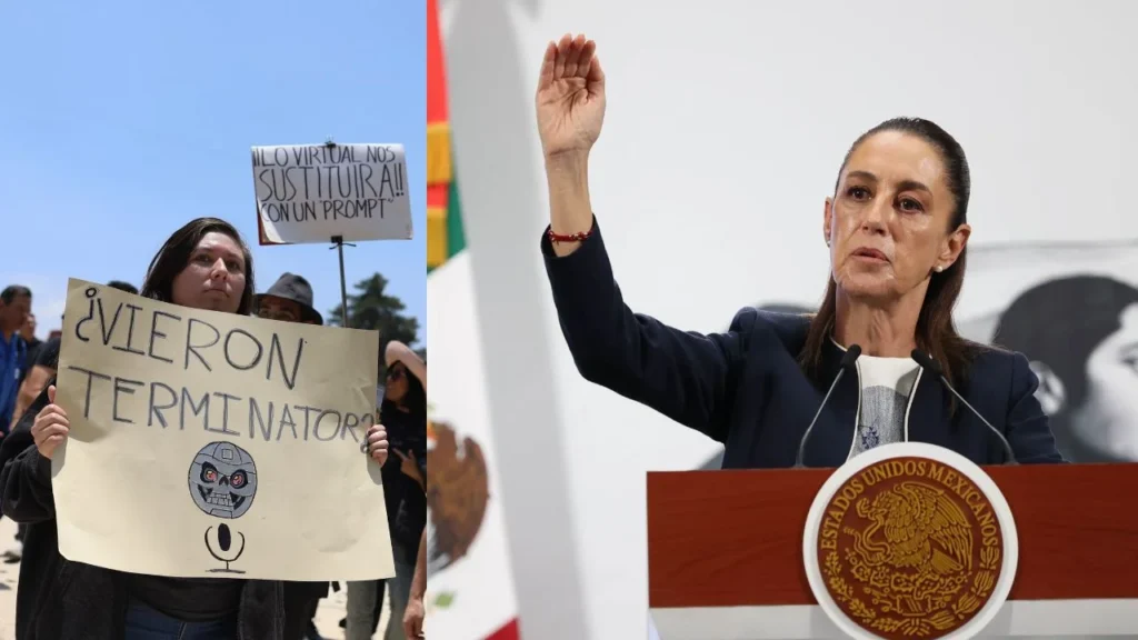 Sheinbaum busca reunión con actores de doblaje tras protesta contra la IA