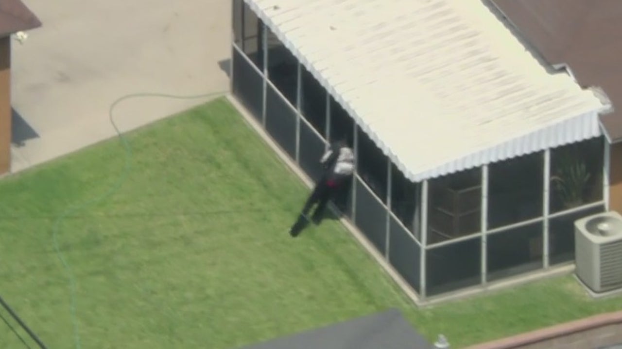 Pursuit suspect ditches car, busts window of Compton home to get inside