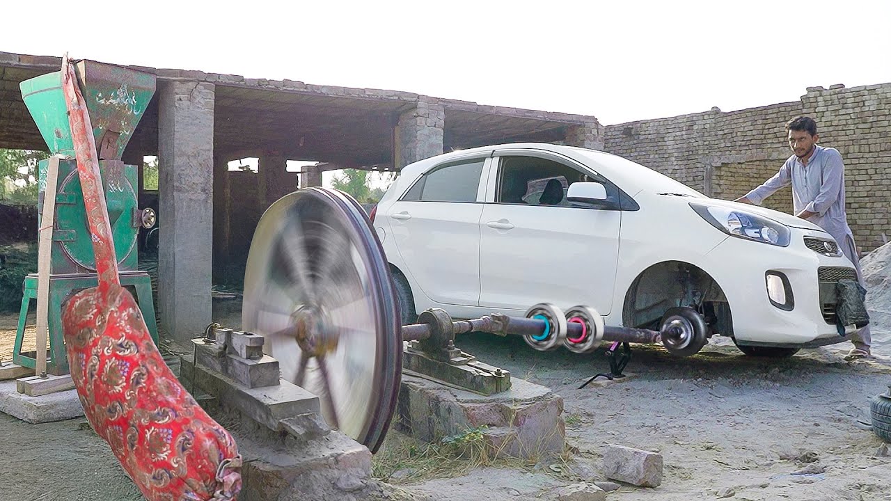 Innovative method used by villager to operate flour mill without ...