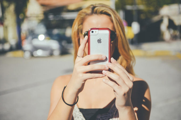 Woman on smart phone