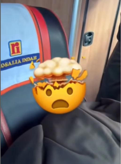 Tangkapan layar video korban wanita penumpang bus PO Rosalia Indah yang kehilangan laptop berisi fil Skripsi saat perjalanan dari Solo-Malang IG/@info.jeritan_rakyat