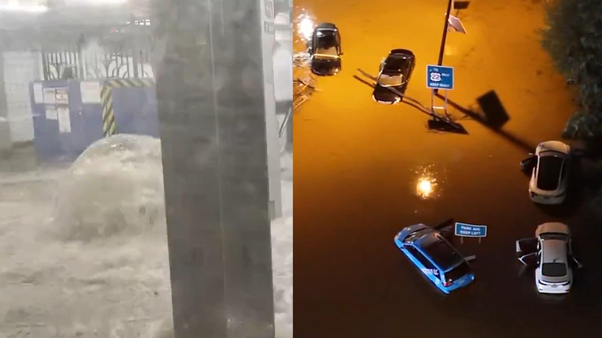 暴雨轟炸！紐約地鐵變「噴泉、水濂洞」 紐澤西街上慘泡水