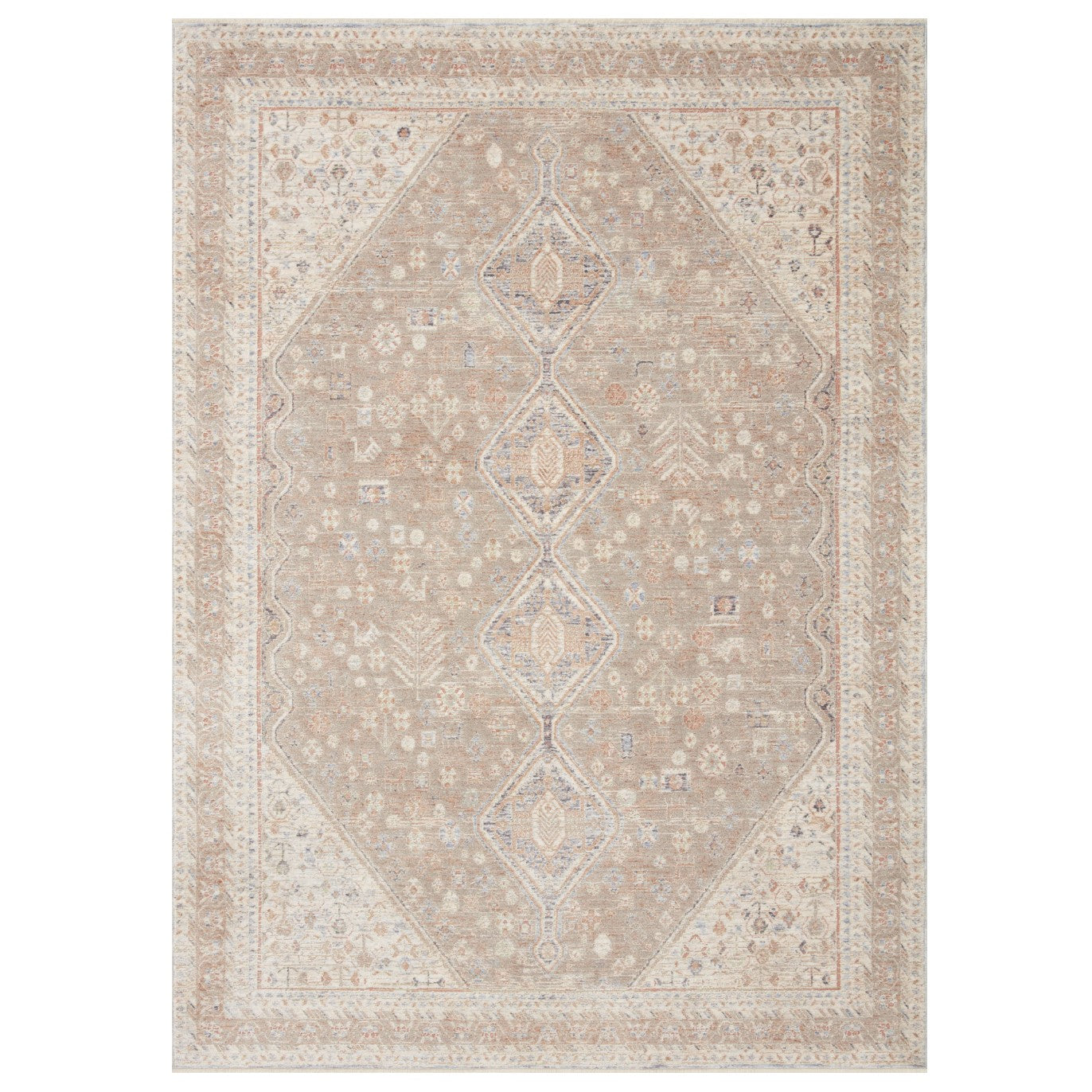 Carlisle Taupe Ivory Rug - 2'-3