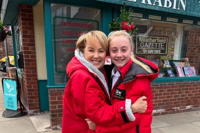 Joanie star Savanna with Corrie legend Sally Dynevor, who plays Sally Metcalfe in the ITV soap