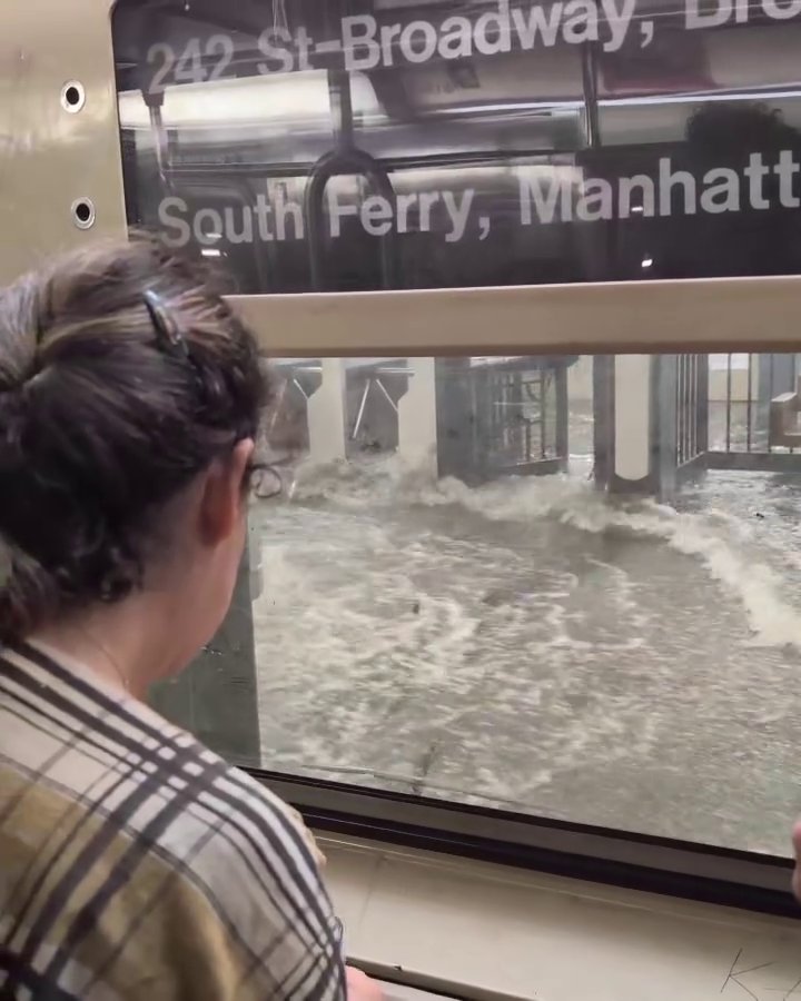 Pictures reveal extent of New York flash floods as subways are submerged