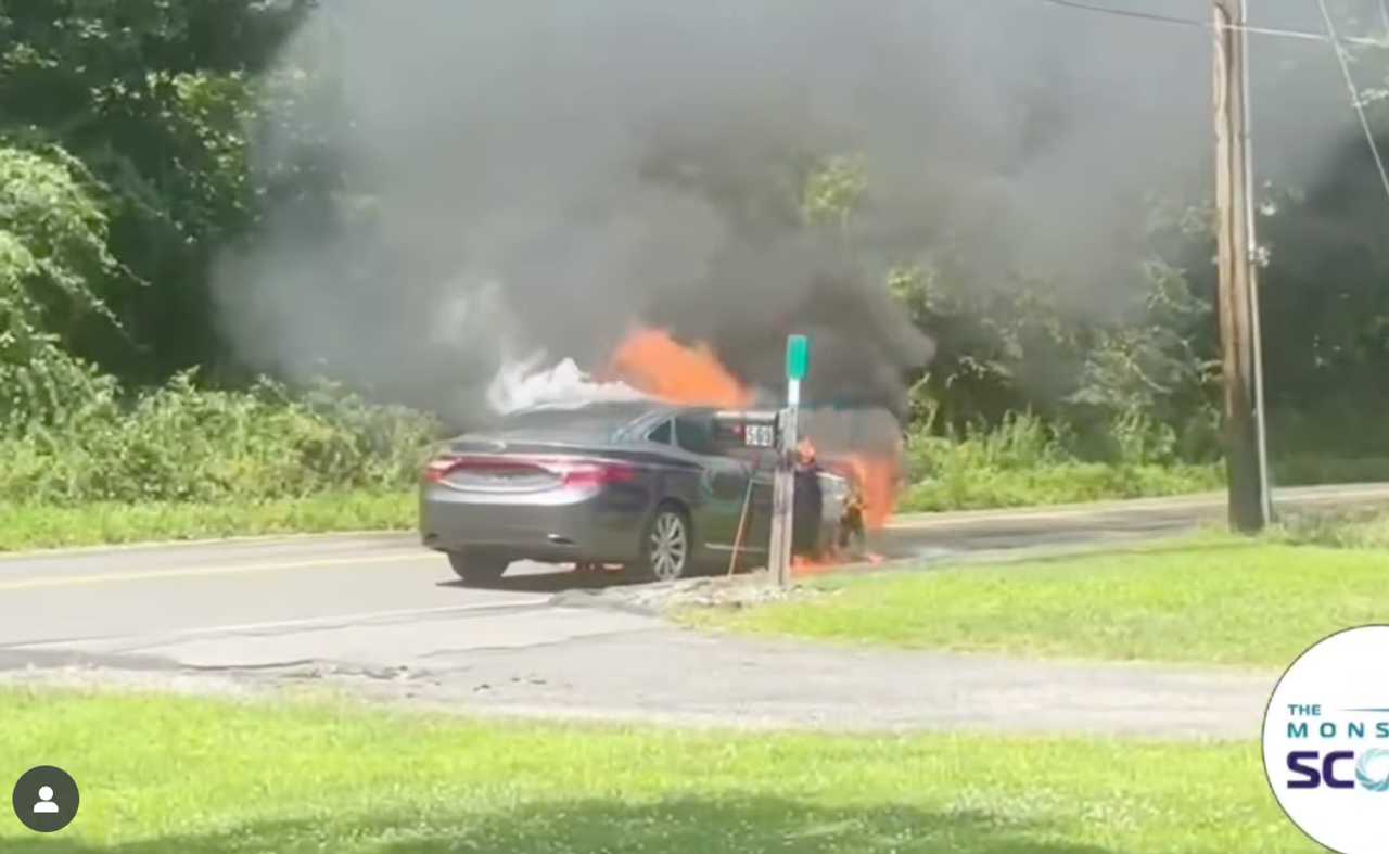 Police seek suspects after car fire in Rockland (DEVELOPING)