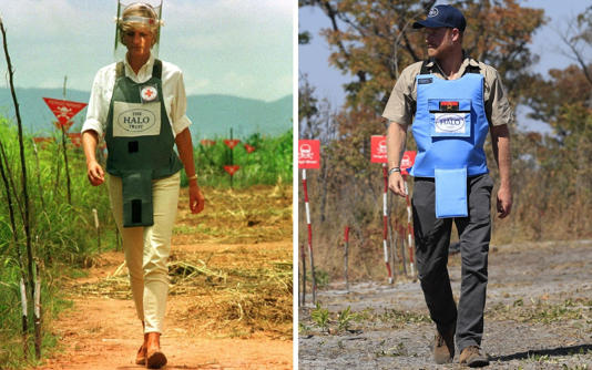 Prince Harry followed in his mother’s footsteps and walked through a minefield in Angola