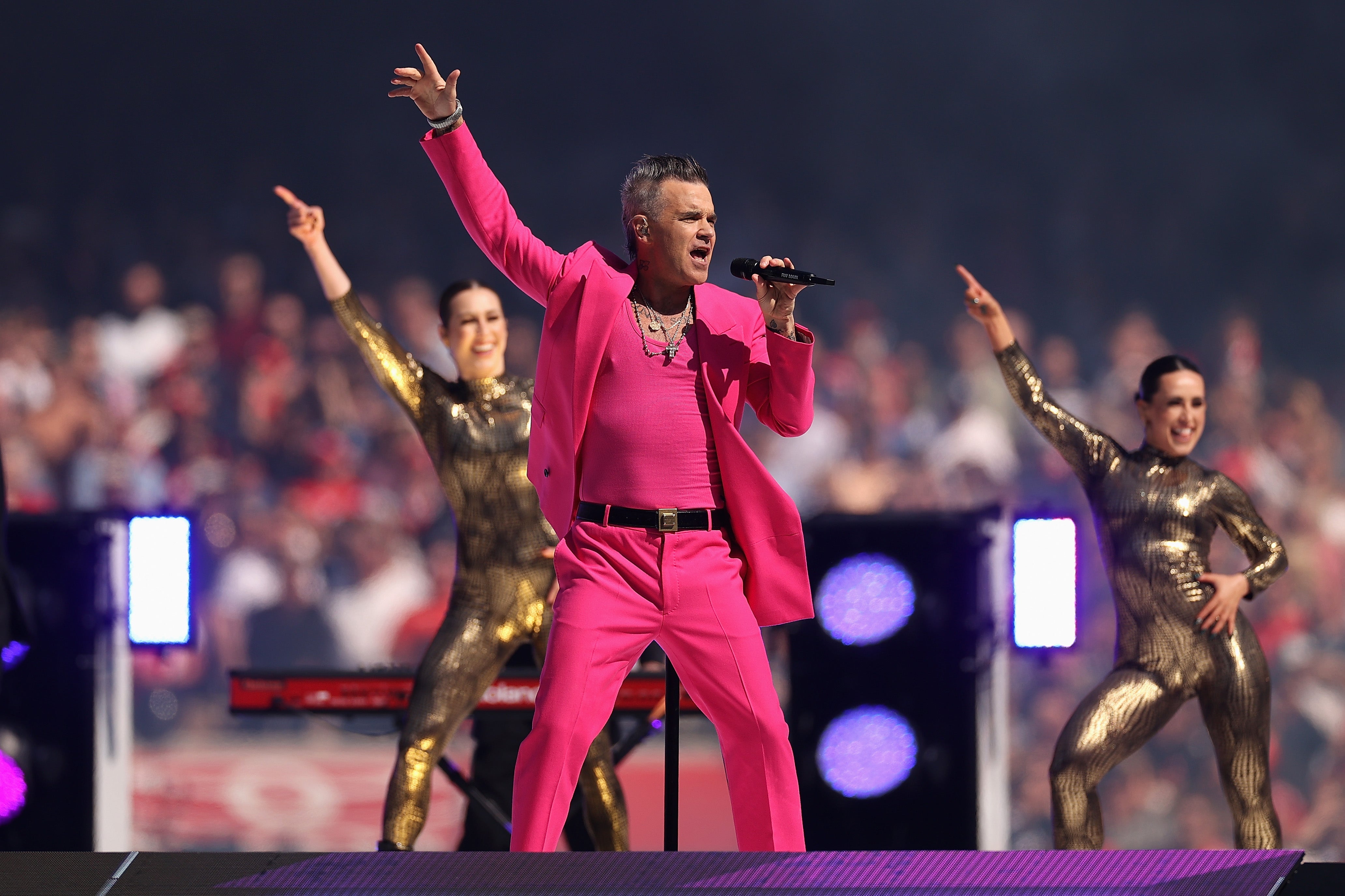 In the pink: Williams became the blueprint for escaping the pop band shackles (AFL Photos)