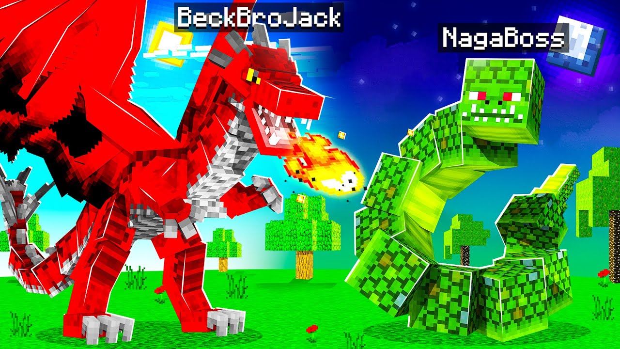 Destroying custom bosses in Minecraft!