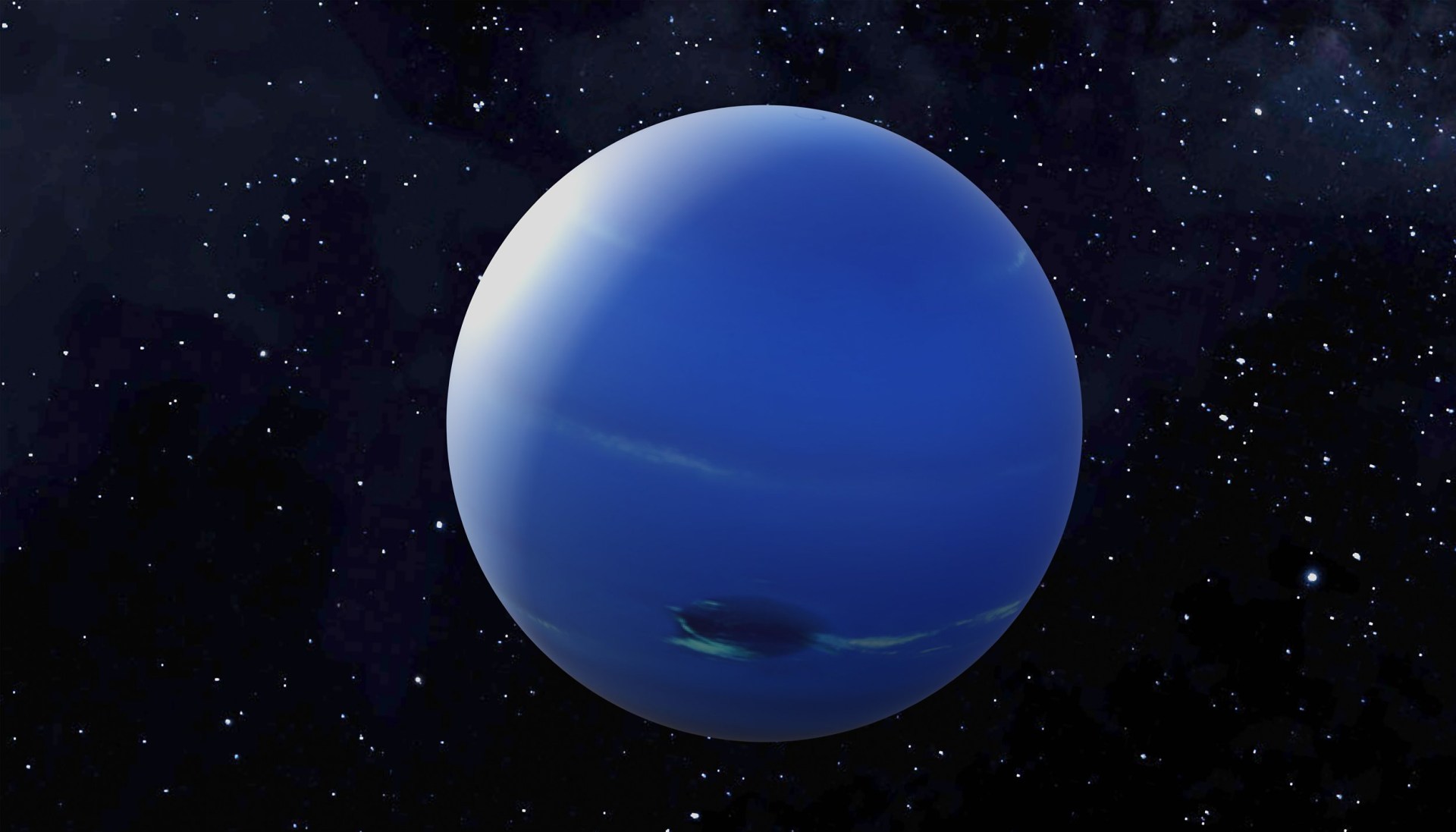 Neptune from space. 3d render.