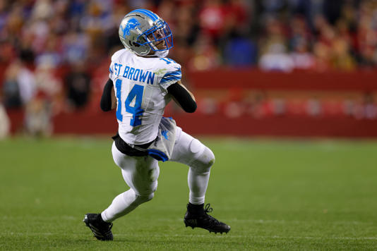Dec 30, 2024; Santa Clara, California, USA; Detroit Lions wide receiver Amon-Ra St. Brown (14)