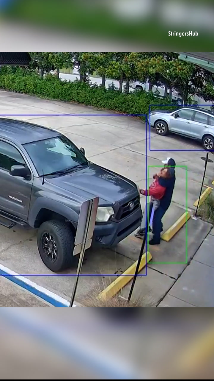 Terrifying Security Video Shows Woman Fleeing Alleged Florida Kidnapper