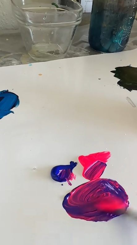 Mixing Acrylics — Easy Pink and Blue Hack
