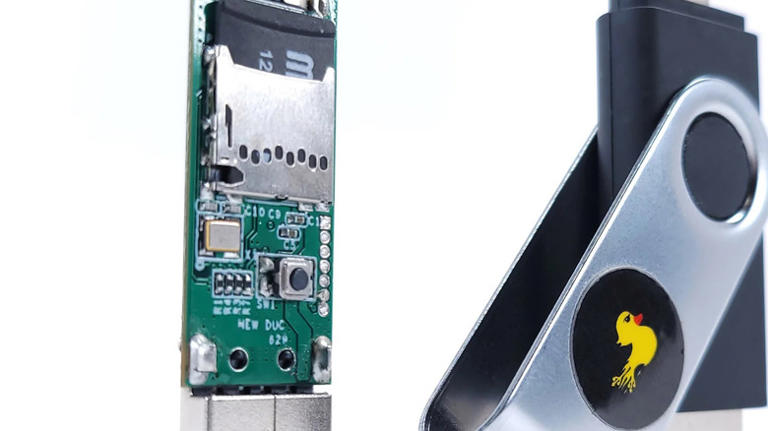 The internals of the Rubber Ducky