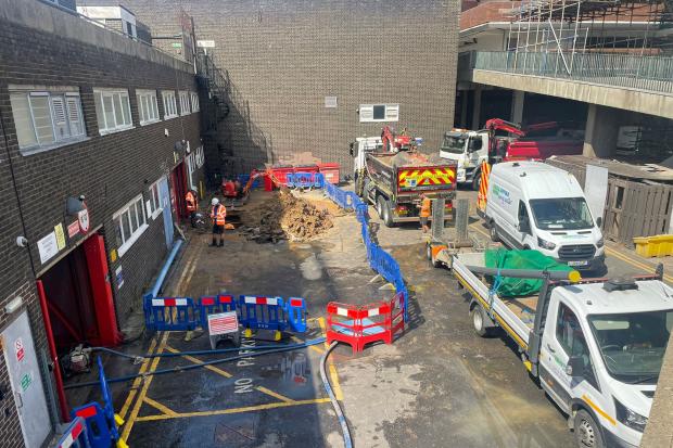 Cars partially submerged as burst water main floods Basildon tower ...