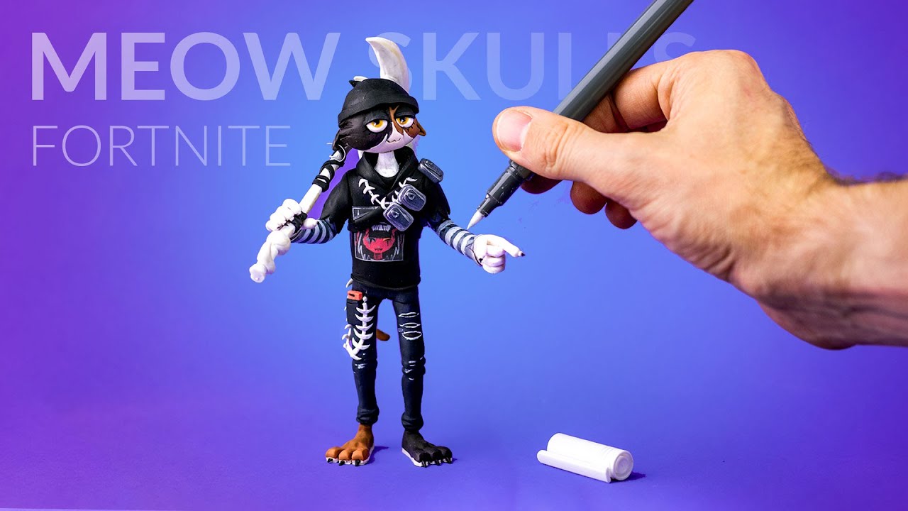Creating MEOW SKULLS with Polymer Clay – Fortnite SEASON 4