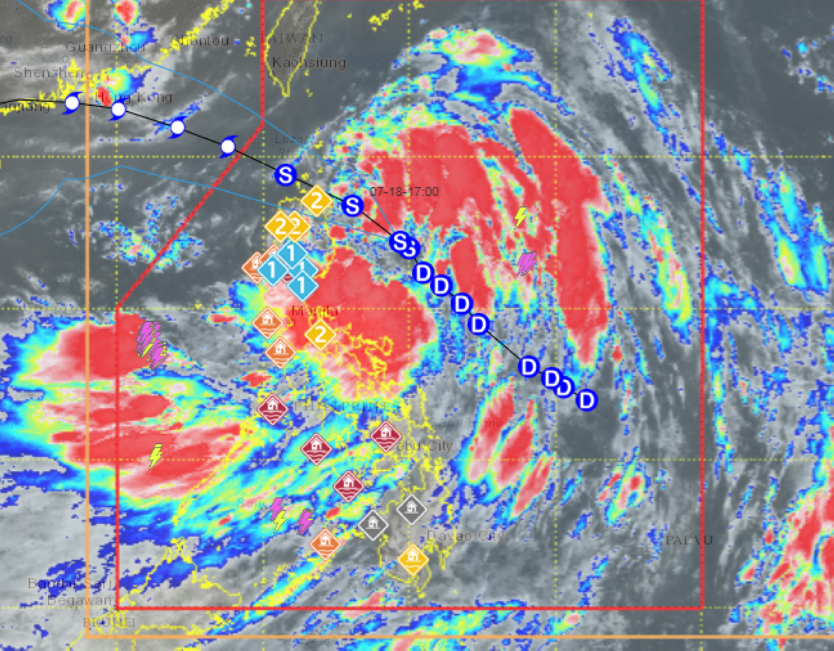 Signal No 2 up over 5 areas as Crising heads toward PAR exit Signal No 2 up over 5 areas as Crising heads toward PAR exit
