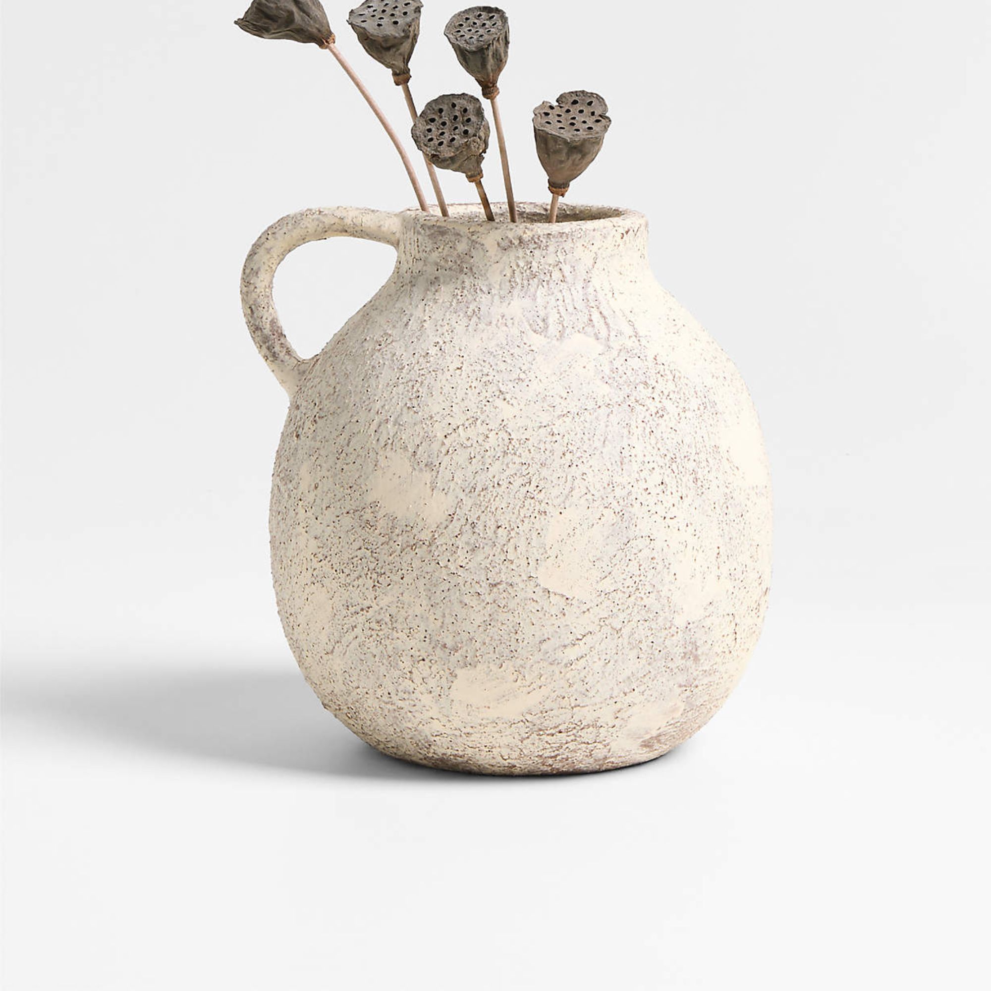 Antiguo White Terracotta Vase 8