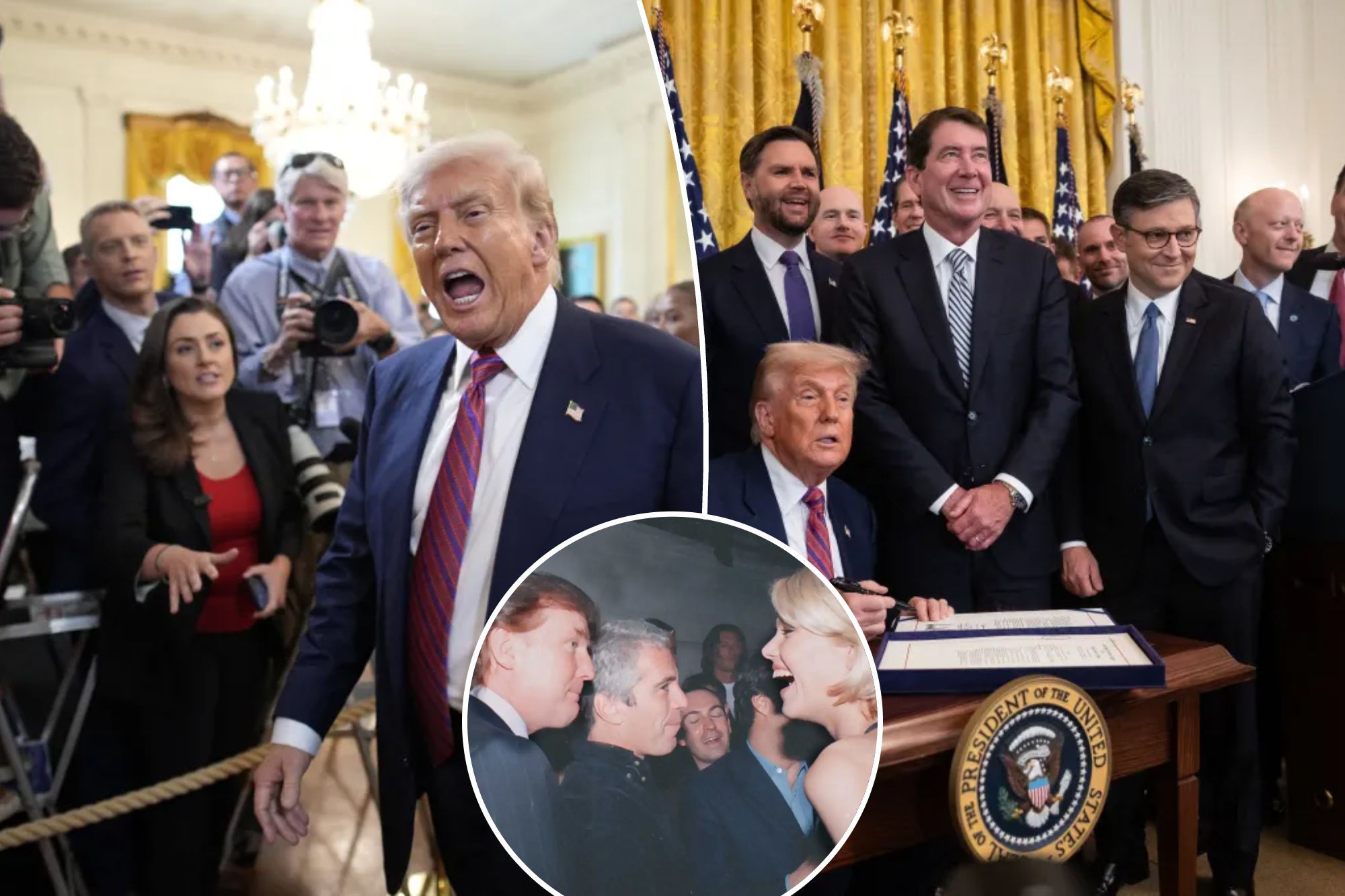 Trump ducks Epstein questions at Genius Act bill signing: ‘They named
