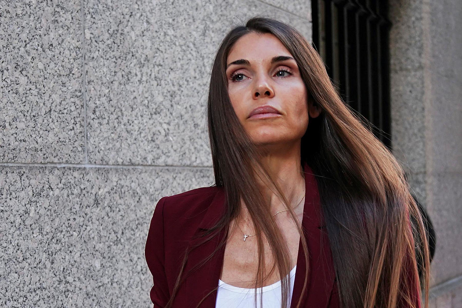 Teresa Helm arrives at court during the trial of Ghislaine Maxwell in New York in 2021. (Carlo Allegri / Reuters)
