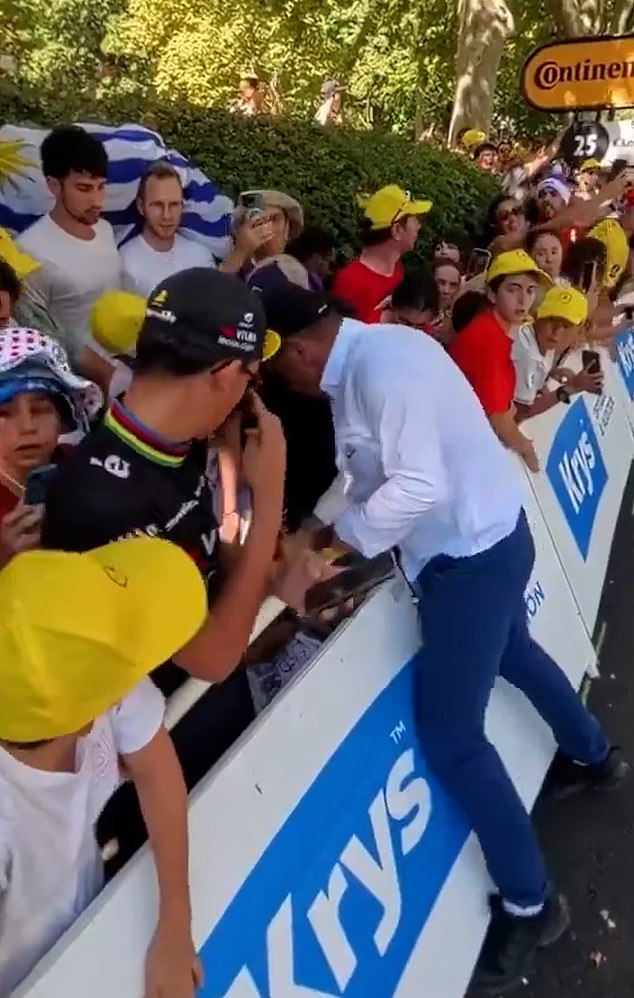 French security flips proPalestine protester trying to disrupt Tour de