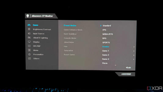 Alienware OSD color profile