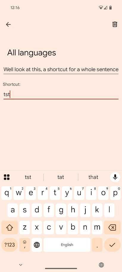 gboard personal dictionary