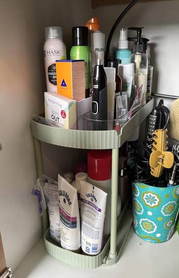 Another reviewer's organized under-sink space