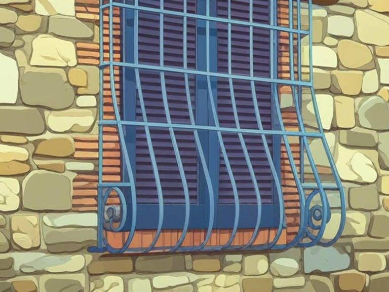 ¿Por qué algunas rejas de ventanas son curvas en la parte inferior?
