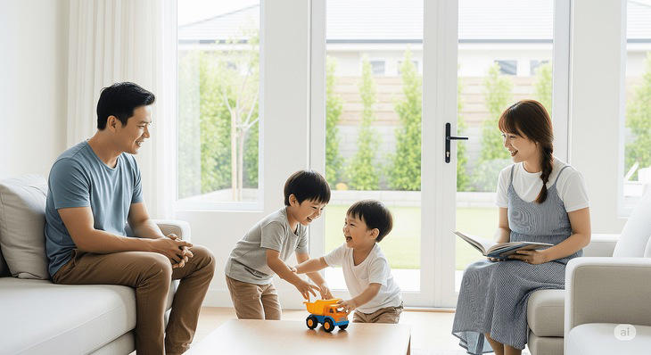 Cha mẹ cần lưu ý những đặc thù của con một bề để tránh những tổn thương tâm lý cho con - Ảnh: BẢO NGỌC thực hiện bằng công cụ AI