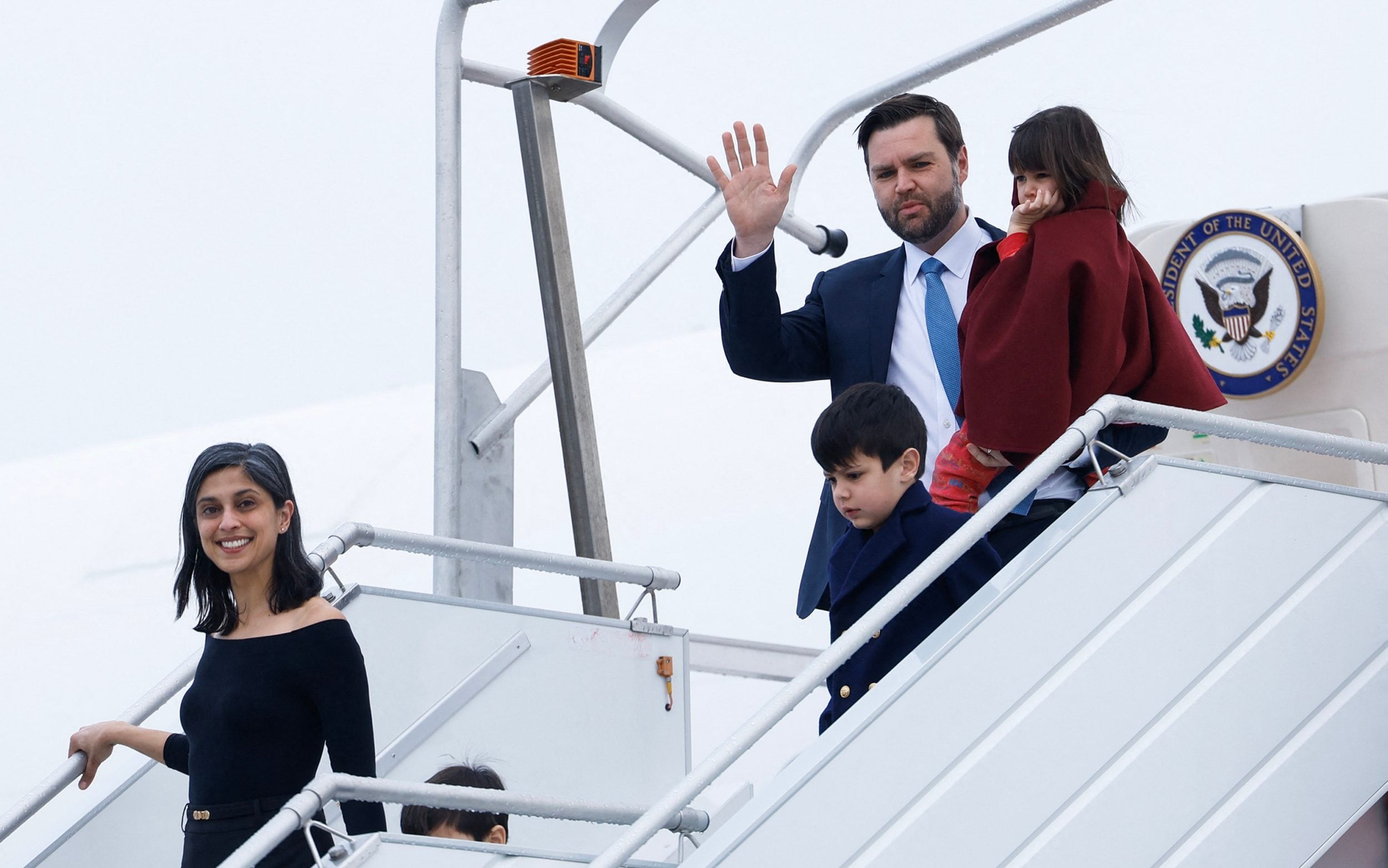 JD Vance and his family are expected to visit the UK in August - Ian Langsdon/AFP