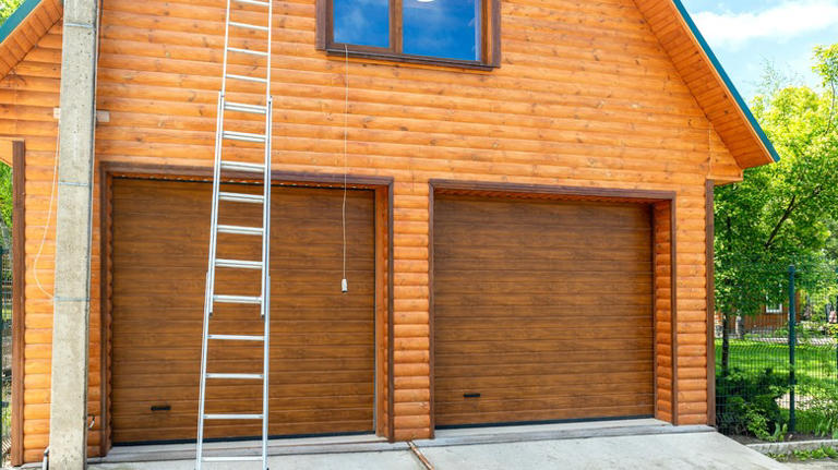 How To DIY A Large Ladder Storage Rack For The Garage