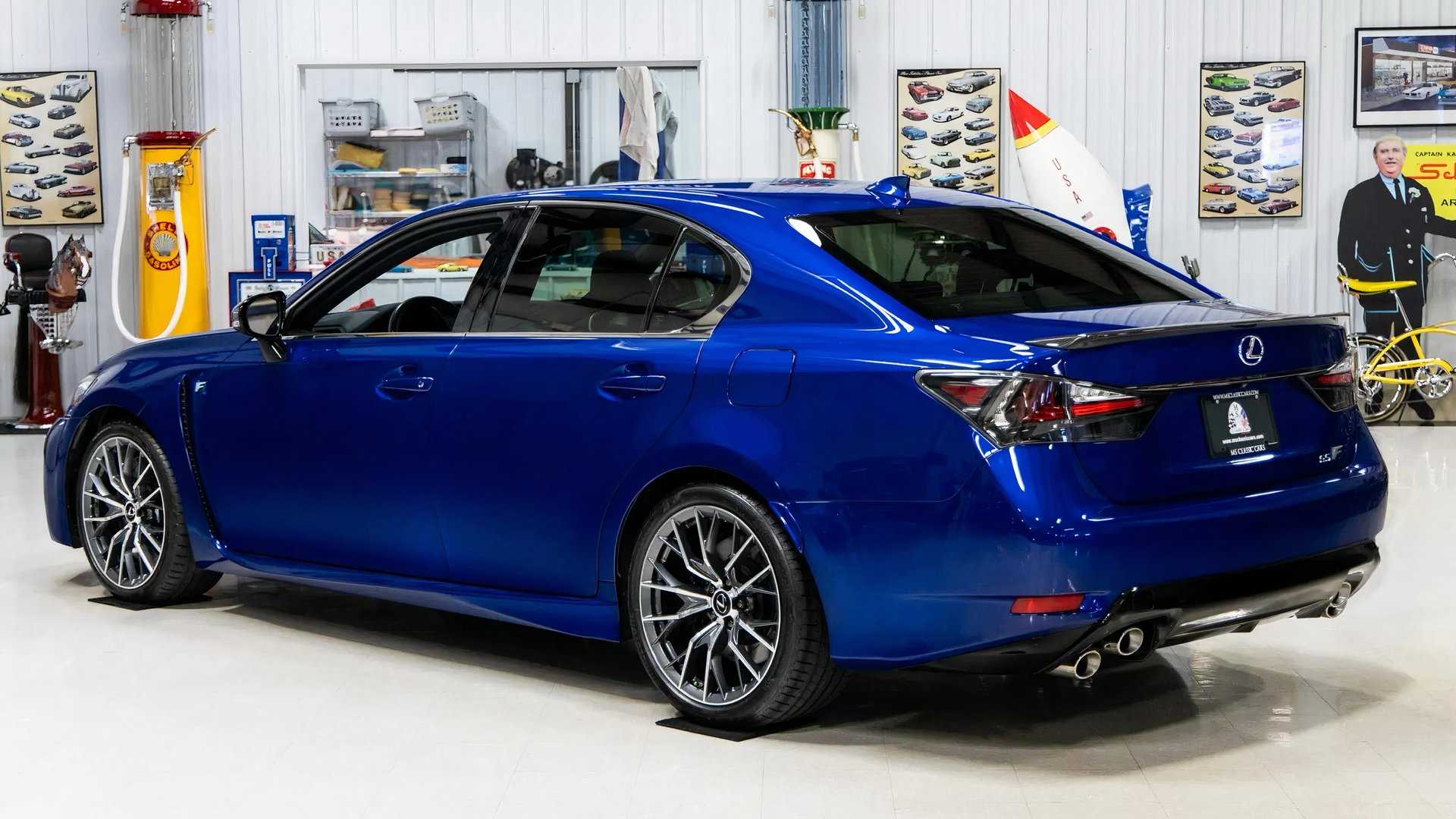 2020 Lexus GS F in blue parked in garage