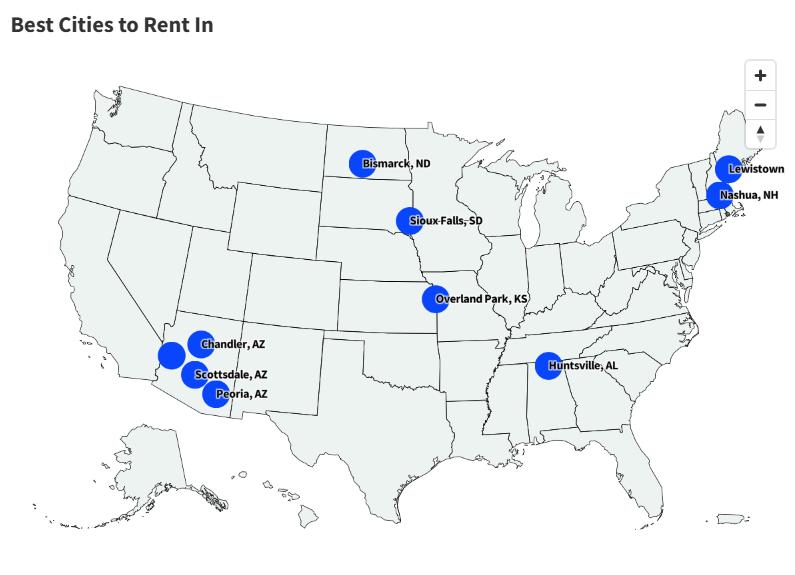 Map shows best cities for renters - AA1IcBac.img