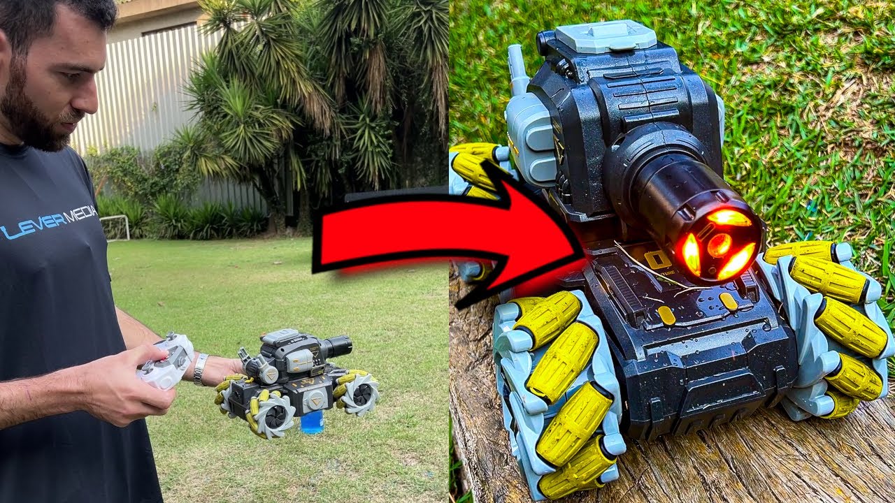 INSANO! Esse tanque de brinquedo dispara bolinhas de gel a 80KM⁄H!