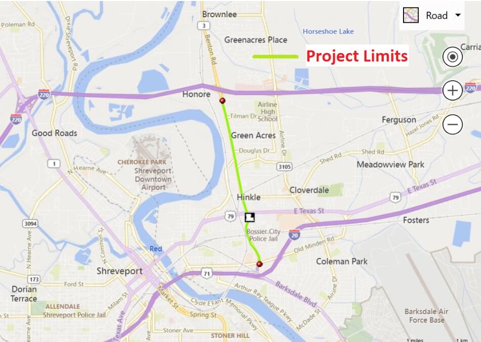 Benton Road in Bossier City to - AA1IdtpL.img