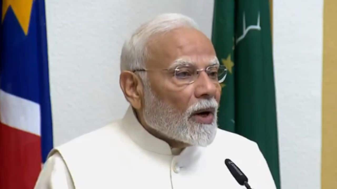 PM Modi receives standing ovation in Namibian Parliament, members chant "Modi, Modi" | Watch