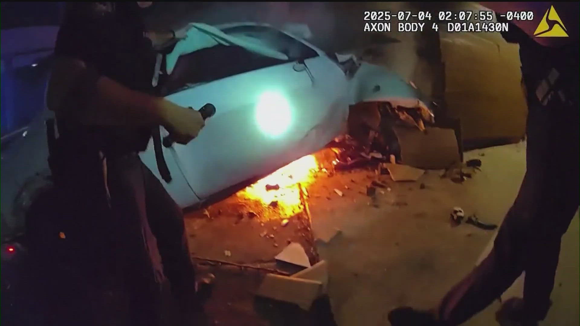 Video released of fiery car crash - AA1IhmZO.img