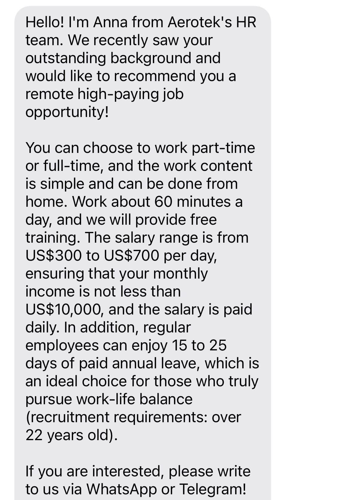 New scam offering high paying remote - AA1IhsRA.img