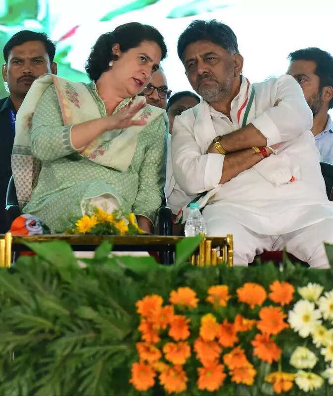 Change of chief minister whispers grow louder as Shivakumar meets Priyanka