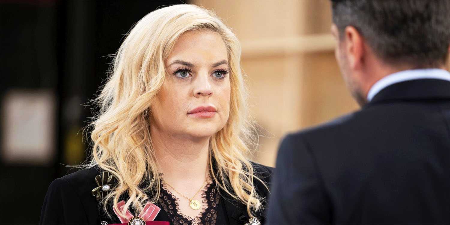 Kirsten Storms as Maxie Jones, looking serious