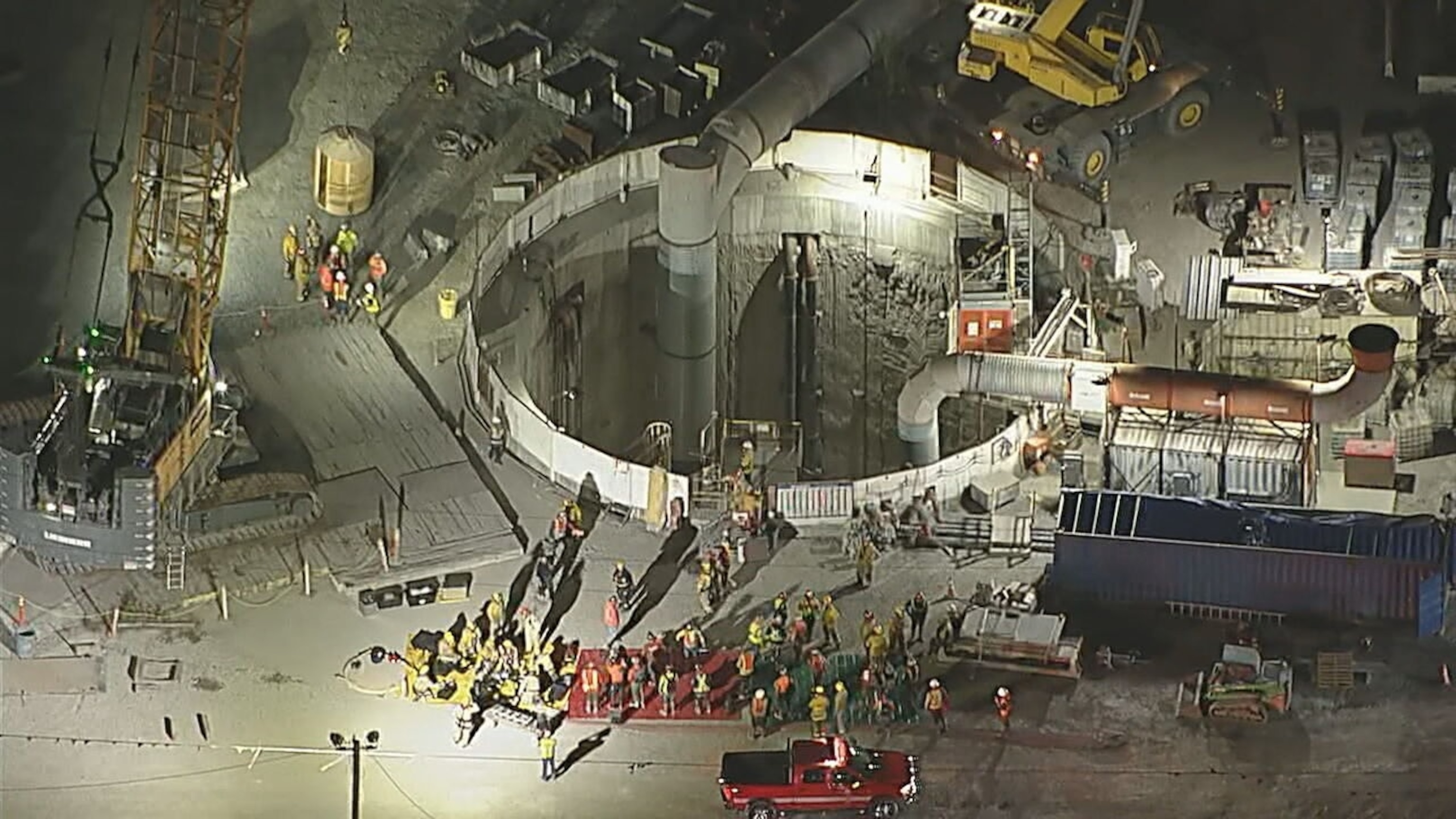 At least 31 workers rescued after tunnel collapse in Los Angeles LAFD