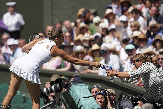 Aryna Sabalenka stops her Wimbledon semi-final to give water to an ill fan  struggling in